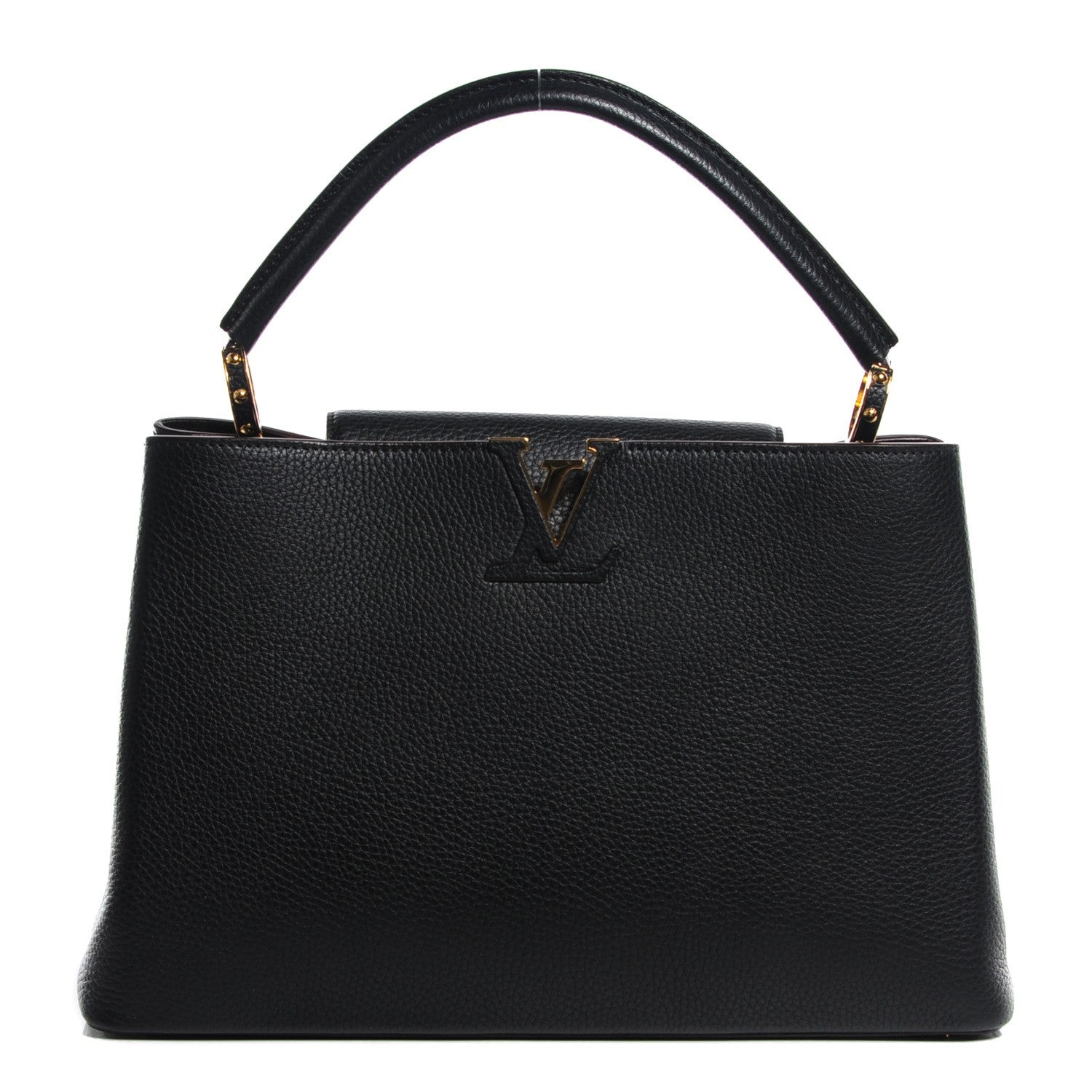 Louis Vuitton Taurillon Capucines MM Black 1 of 6
