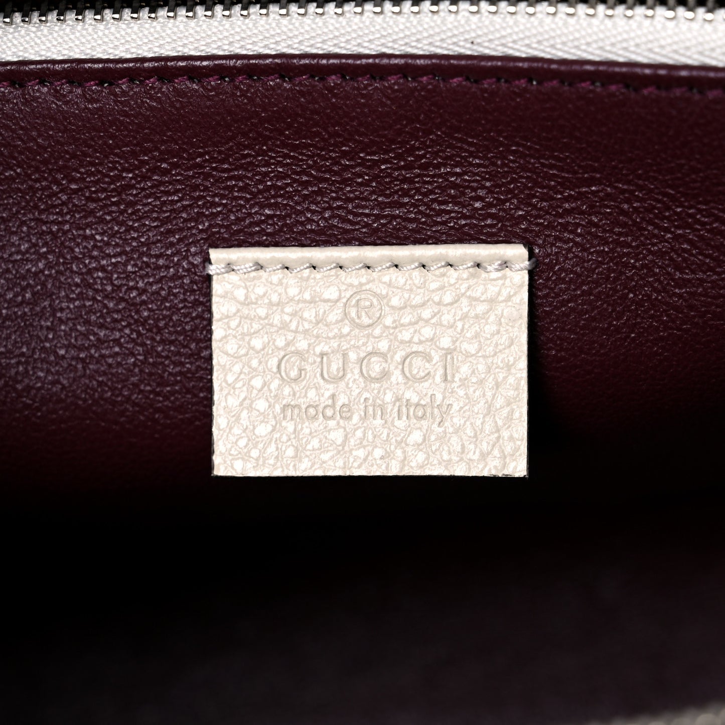 Grainy Calfskin Small Zumi Top Handle Bag Mystic White