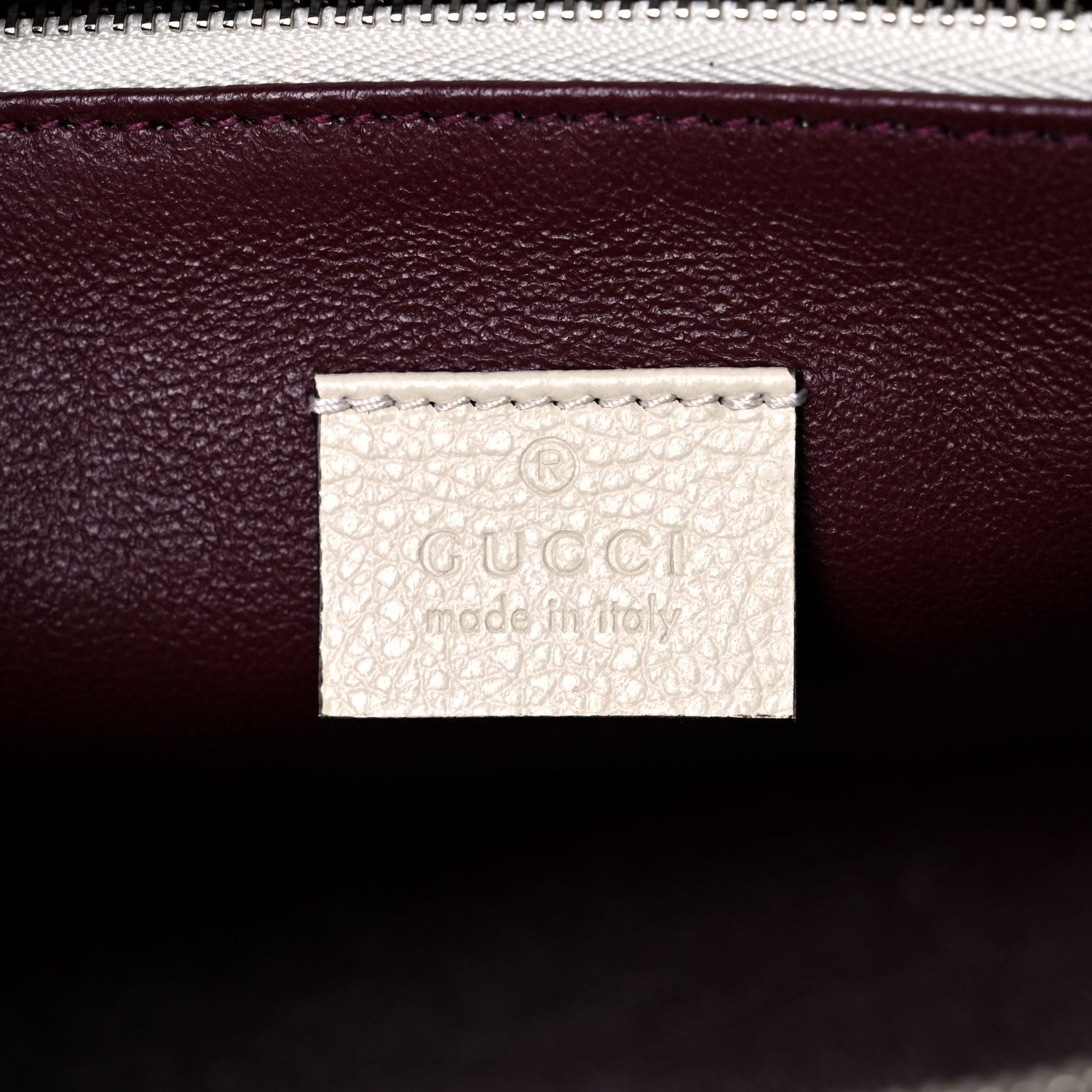 Gucci Grainy Calfskin Small Zumi Top Handle Bag Mystic White 7 of 10