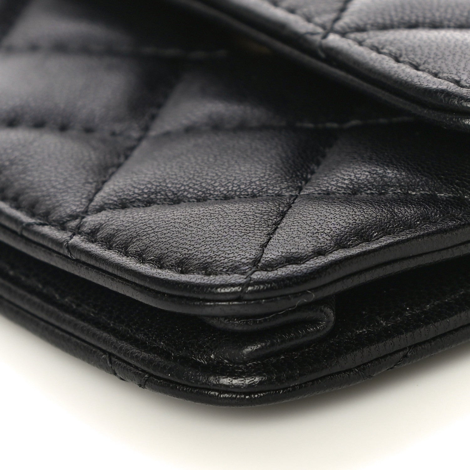 Chanel Lambskin Quilted Pearl Crush Clutch With Chain Black 6 of 12