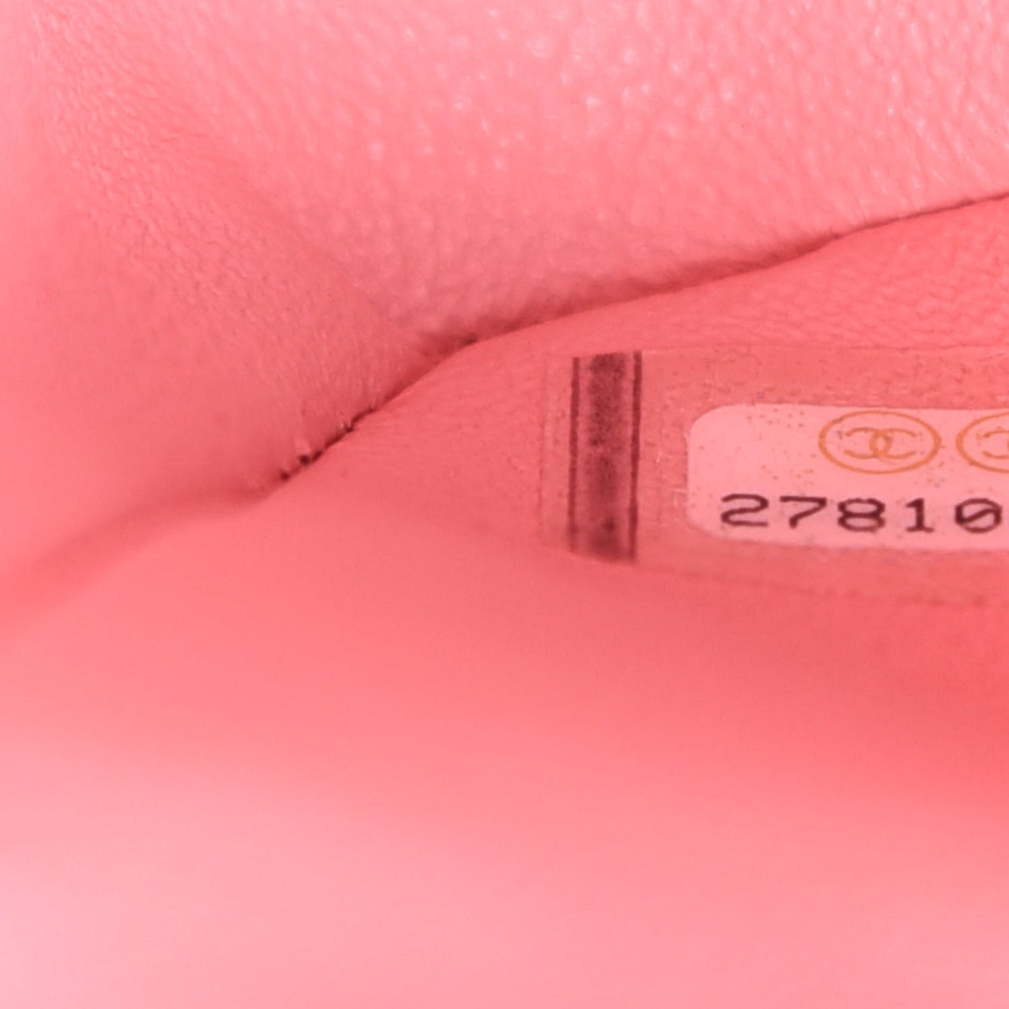 Caviar Chevron Quilted Small Double Flap Pink