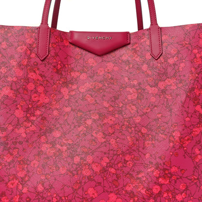Givenchy Textured Coated Canvas Floral Print Large Antigona Tote Pink 9 of 11