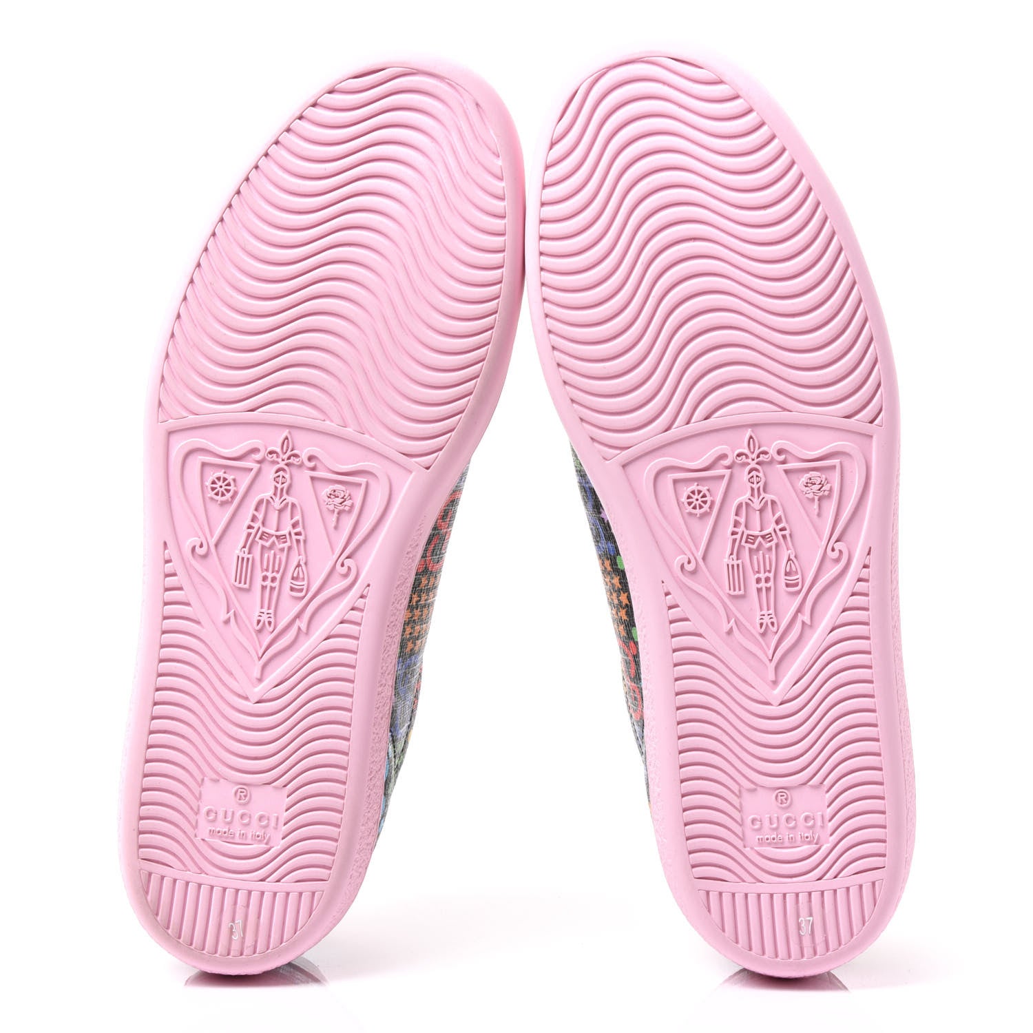 Gucci GG Supreme Monogram Psychedelic Womens Ace Sneakers 37 Black Multicolor Sugar Pink 5 of 9