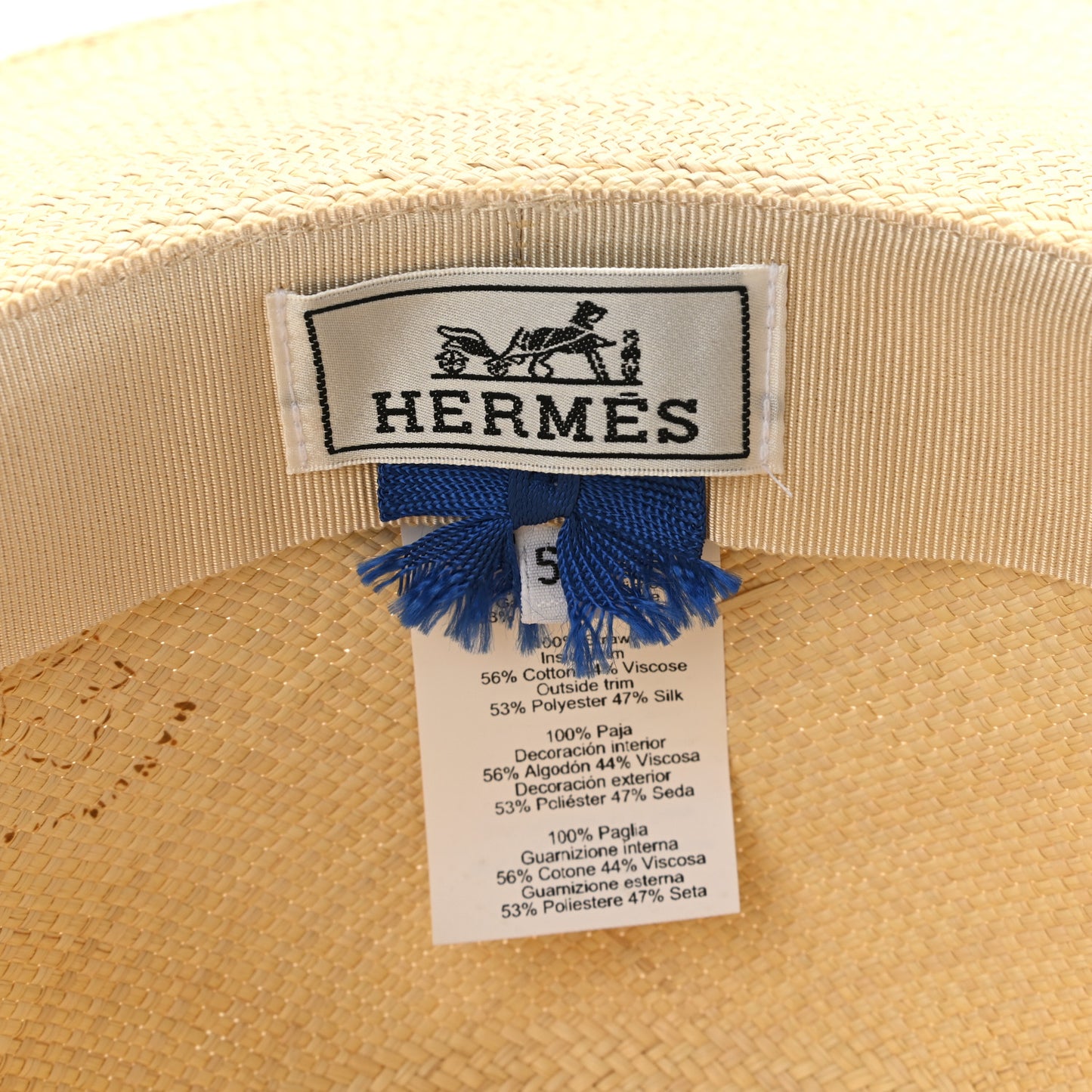 Straw Panama Brisa Brides De Gala Hat 58 Naturel Multicolore