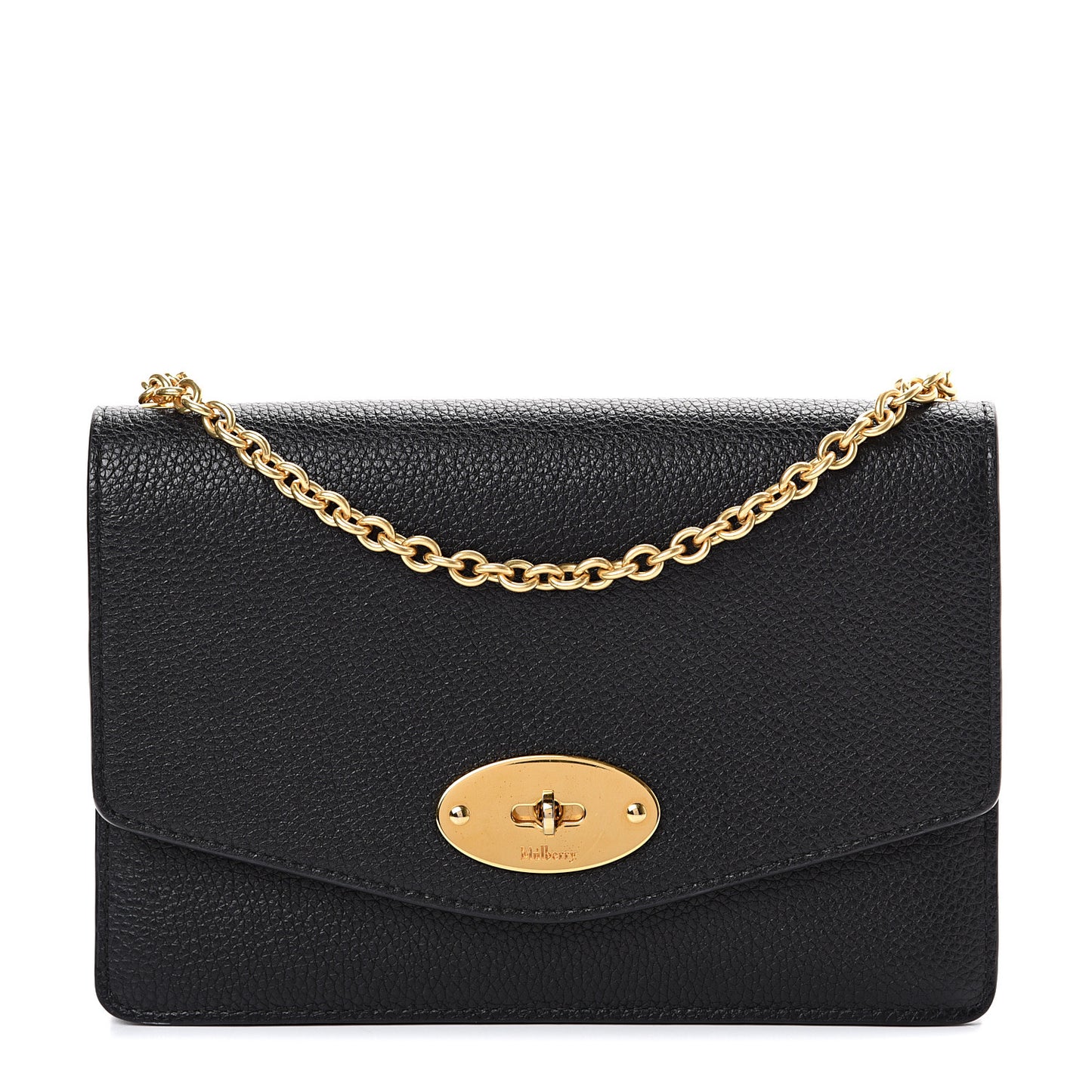 Small Classic Grain Calfskin Small Darley Black