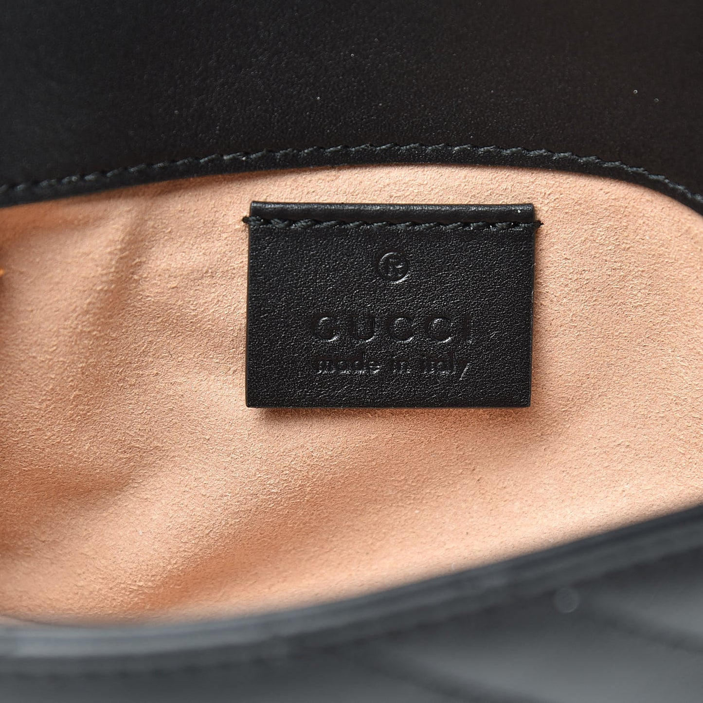 Calfskin Matelasse Super Mini GG Marmont Shoulder Bag Black