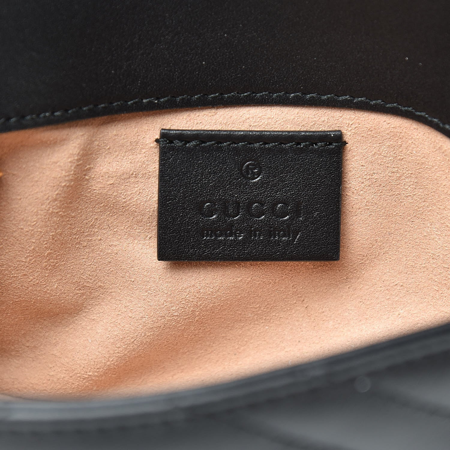 Gucci Calfskin Matelasse Super Mini GG Marmont Shoulder Bag Black 6 of 12