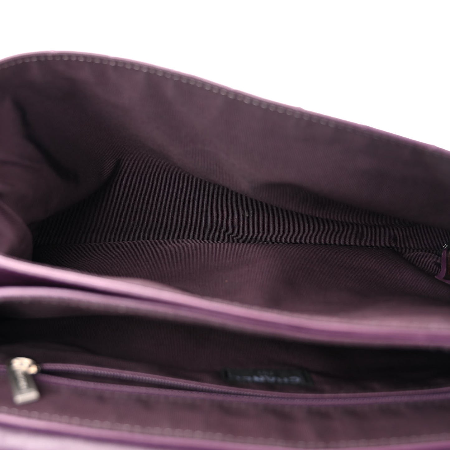 Lambskin Chocolate Bar Mademoiselle Flap Purple