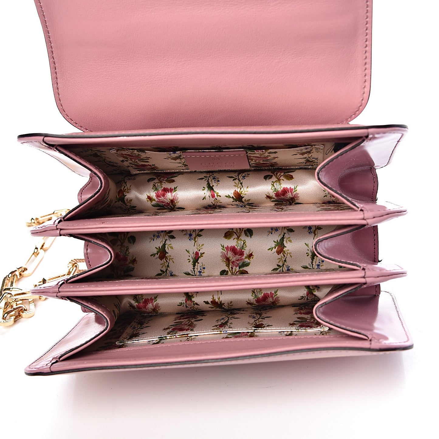 Calfskin Bamboo Crystal Mini Thiara Top Handle Bag Carmine Rose Gold