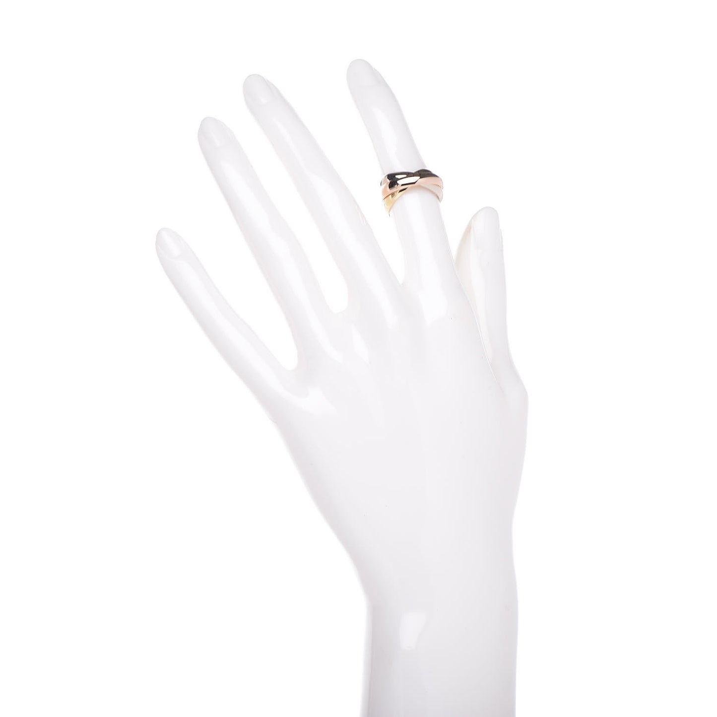 18K Pink Yellow White Gold Classic Les Must De Trinity Ring 50 5.25