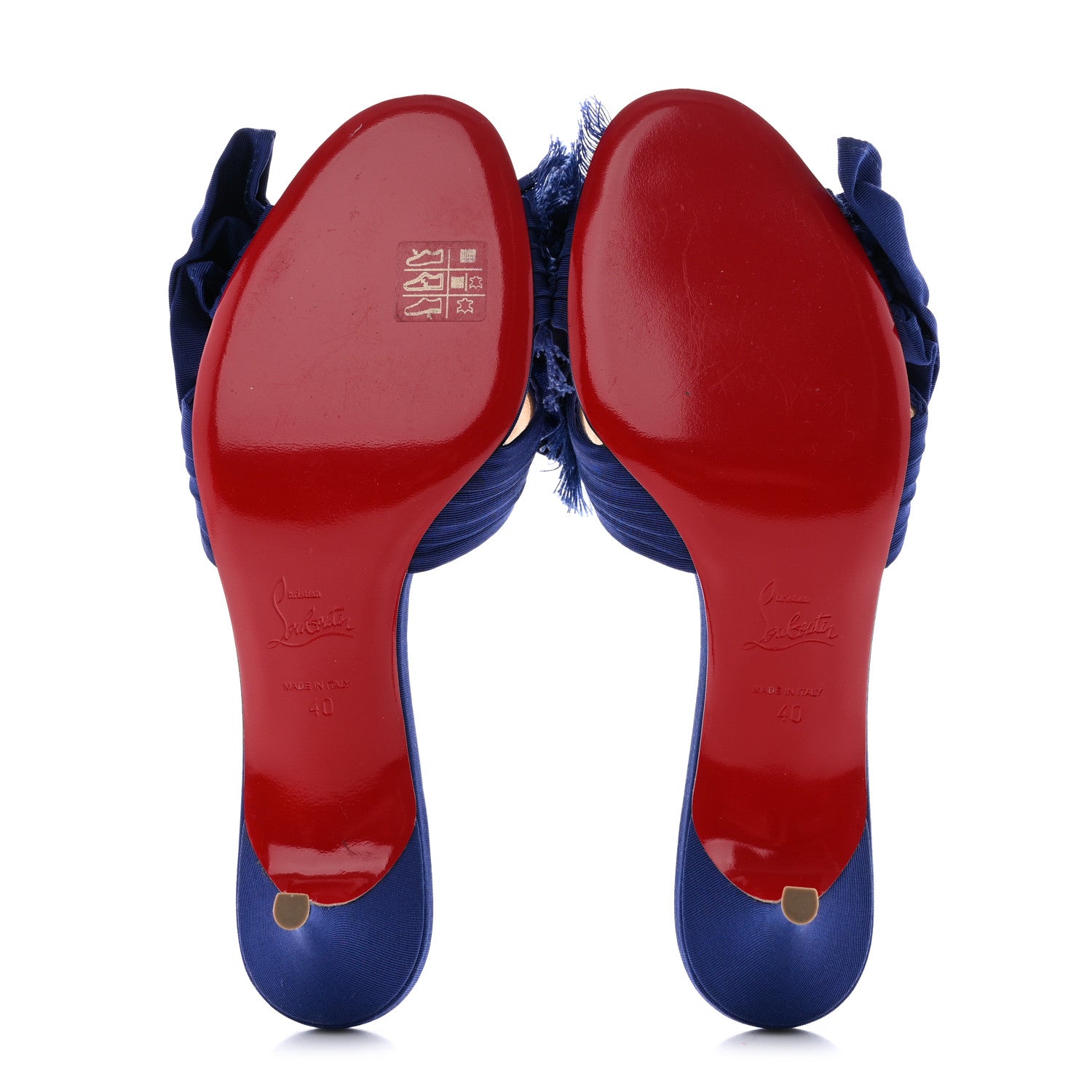 Christian Louboutin Grosgrain Marie Ann 55 Sandals 40 Blue 5 of 10