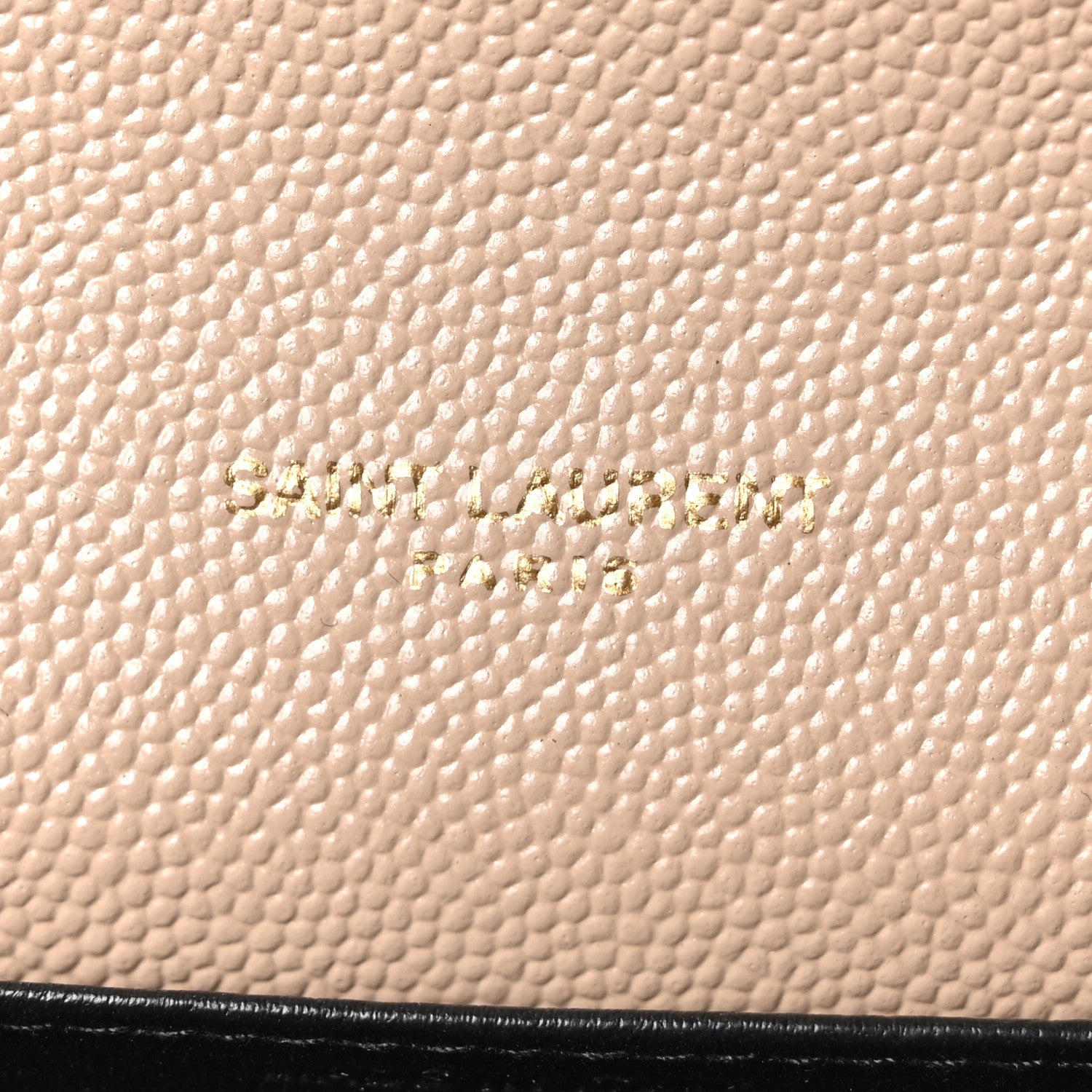 Saint Laurent Grain De Poudre Monogram Uptown Chain Wallet Dark Beige 6 of 11