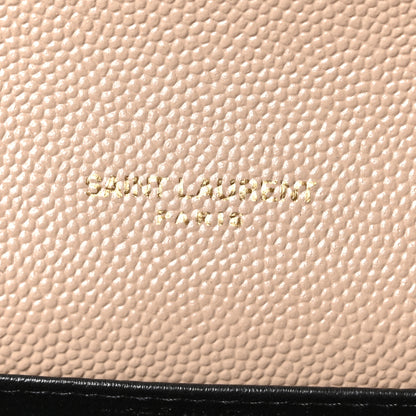Saint Laurent Grain De Poudre Monogram Uptown Chain Wallet Dark Beige 6 of 11