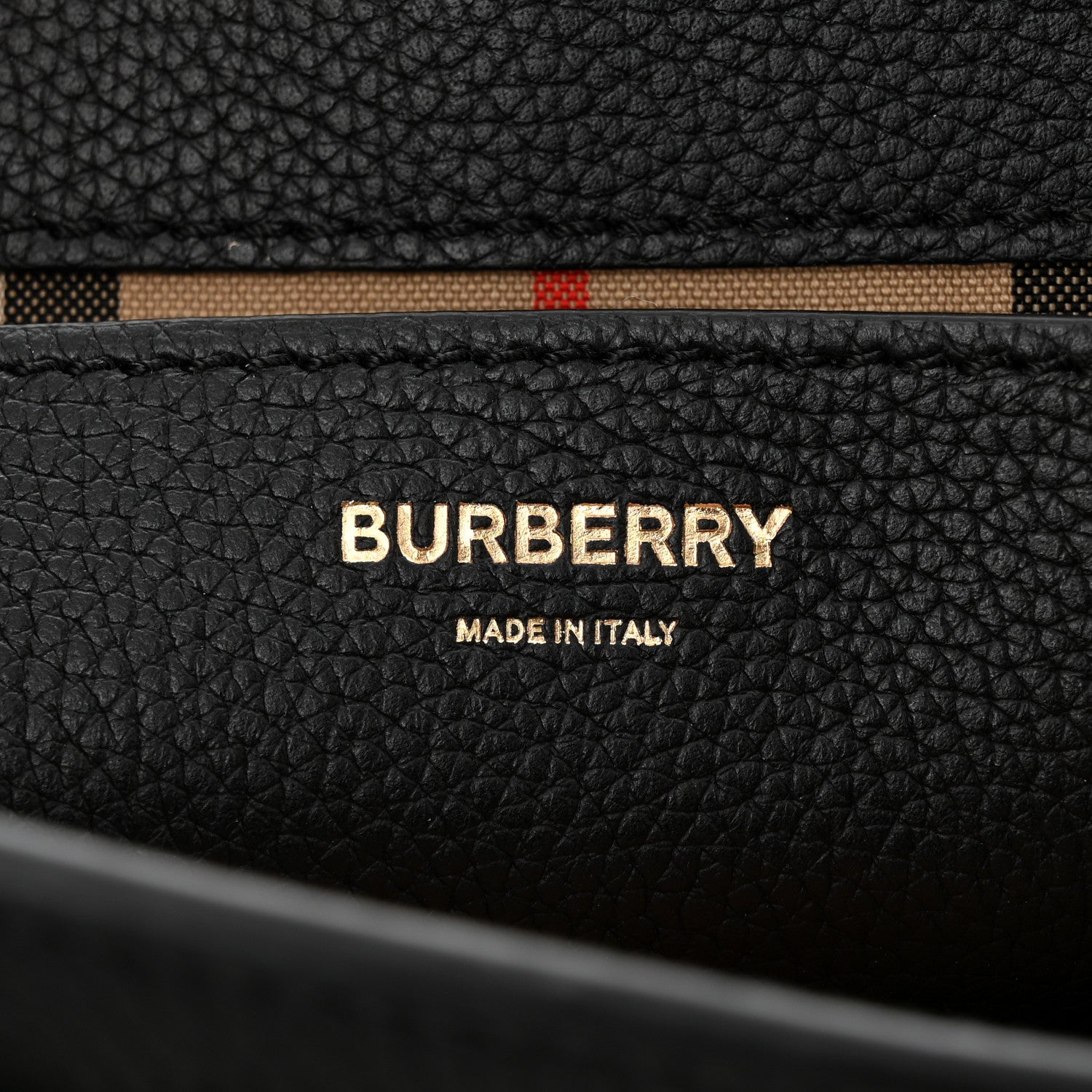 Burberry Coated Canvas Calfskin Vintage Check Medium Note Crossbody Bag Black 6 of 13