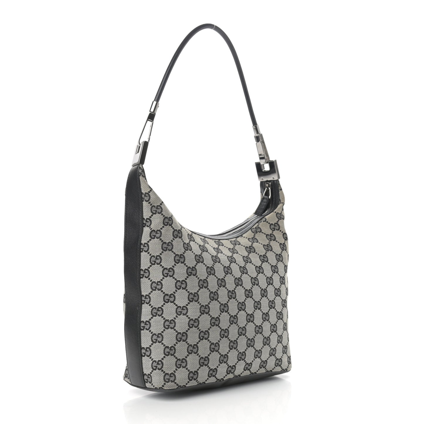 Monogram GG Small Clasp Hobo Black