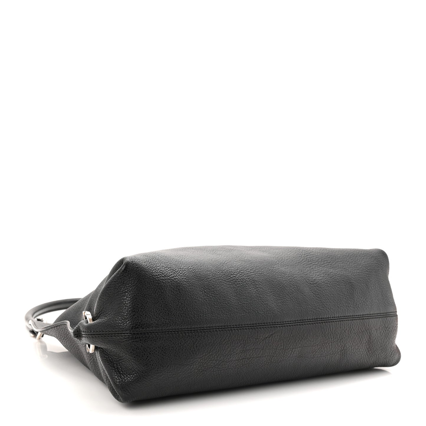 Calfskin Fanisa Gancini Large Hobo Black