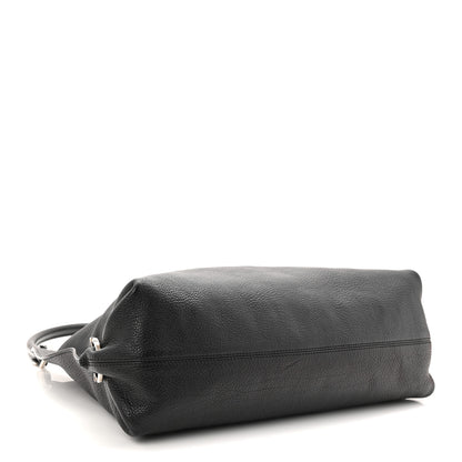 Salvatore Ferragamo Calfskin Fanisa Gancini Large Hobo Black 4 of 10