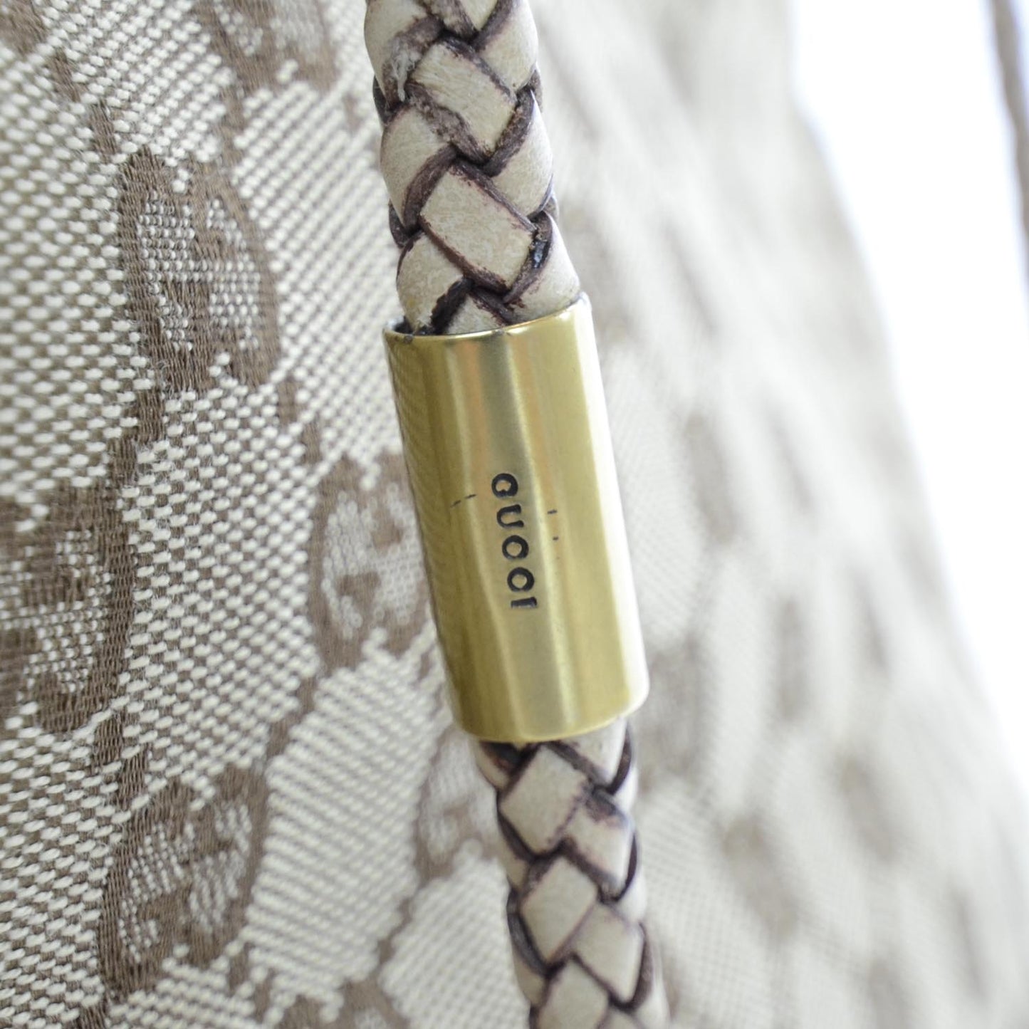Canvas Monogram Woven Handle Tote