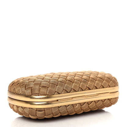 Bottega Veneta Intreccio Oro Bruciato Knot Clutch 4 of 7