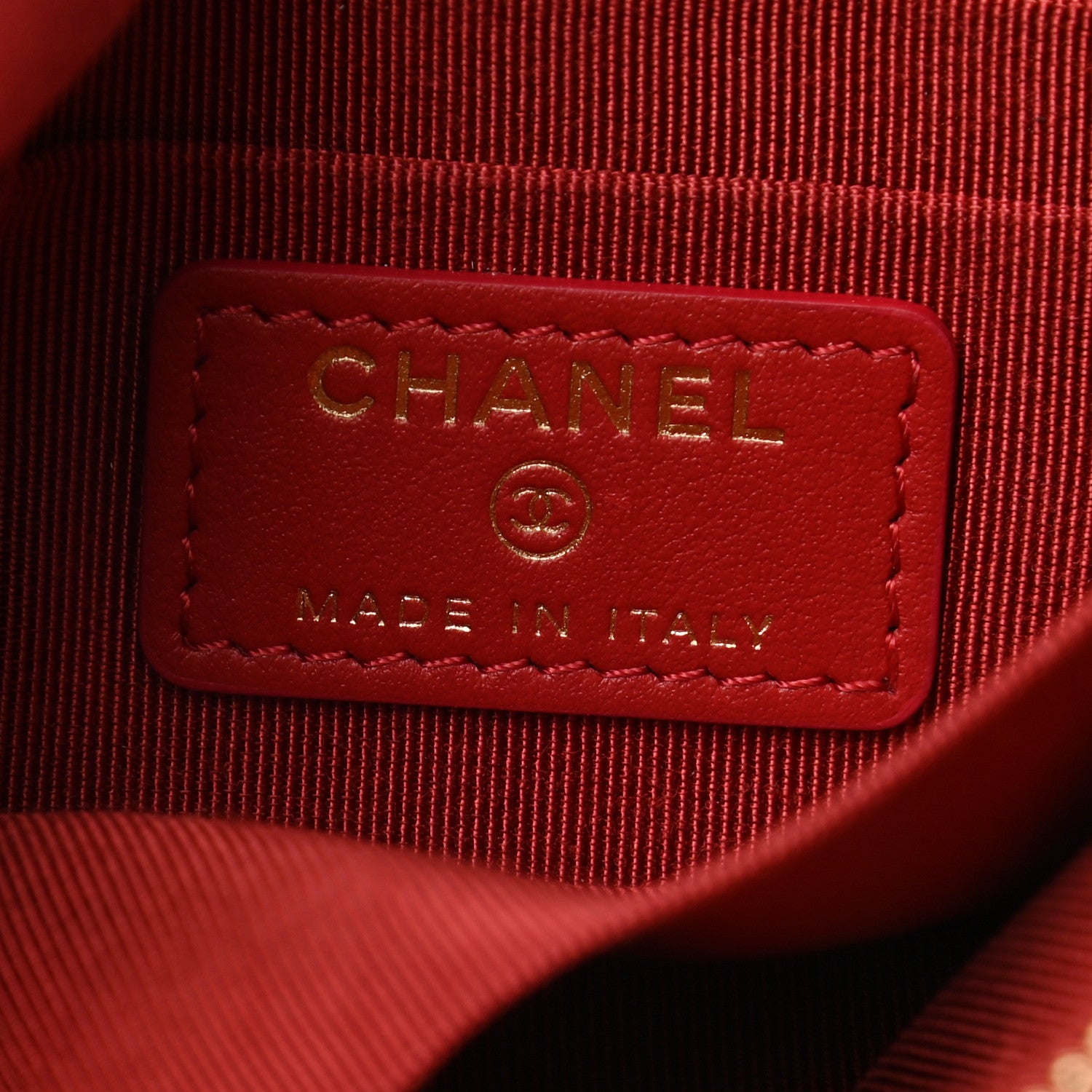 Chanel Shiny Goatskin Quilted Small Chanel 19 Pouch Red 6 of 7