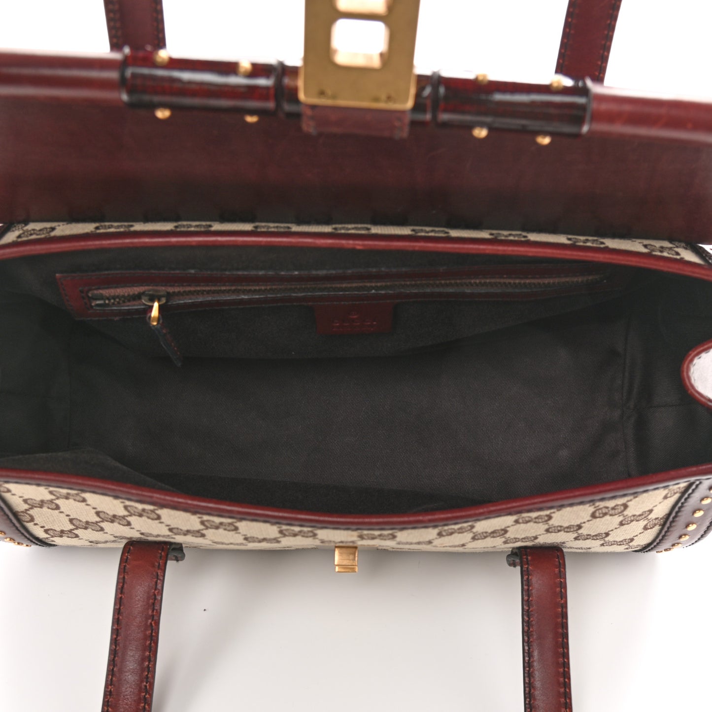 Monogram Bamboo Bullet Satchel Burgundy