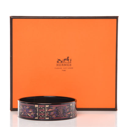 Hermes Enamel Printed Rubans de Cheval Wide Bracelet 65 Surteint 6 of 6