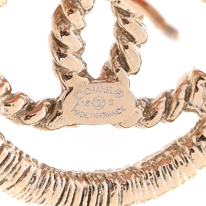 Chanel Twisted CC Earrings Light Gold 4 of 5