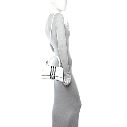Balenciaga X ADIDAS Shiny Box Calfskin Hourglass Top Handle Bag XS Off White 2 of 11