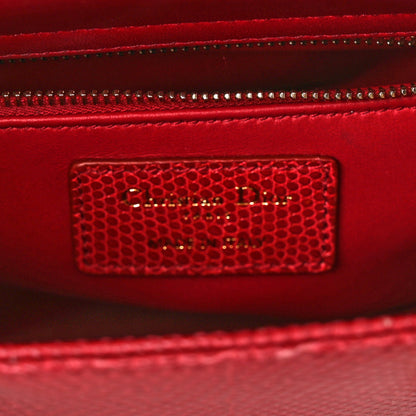 Christian Dior Lizard Small Lady Dior Cerise 6 of 11
