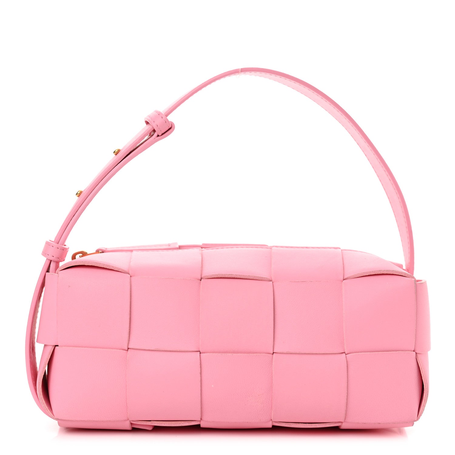 Bottega Veneta Lambskin Maxi Intrecciato Small Brick Cassette Bag Pink 1 of 11
