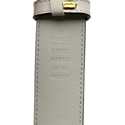 Gucci Calfskin Trapuntata Zumi 30mm Belt White 65 26 5 of 7