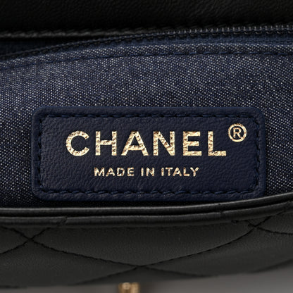 Chanel Lambskin Quilted Resin Bi-Color Chain Flap Bag Black 6 of 13
