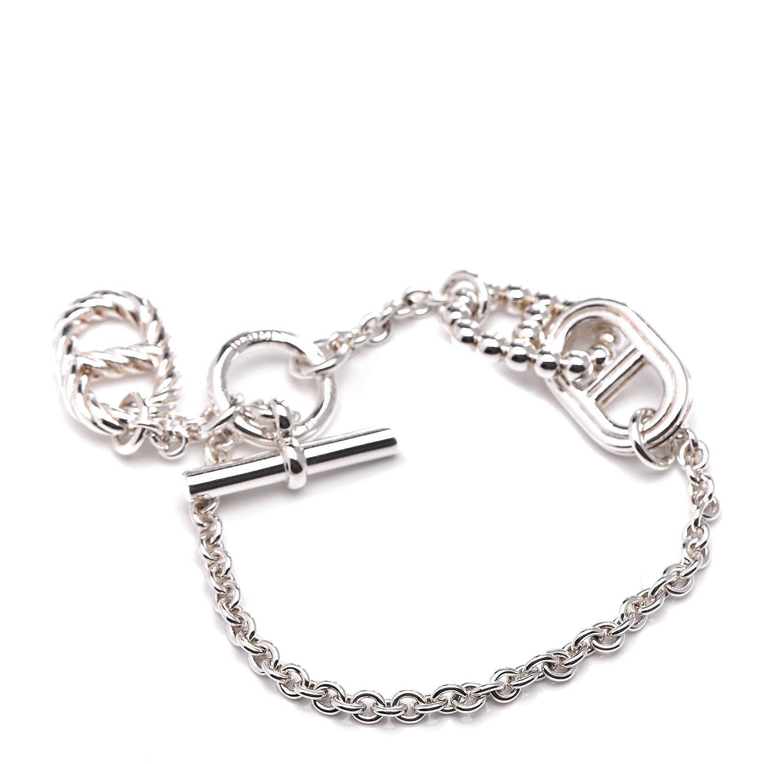 Hermes Sterling Silver Small Parade Bracelet 3 of 4