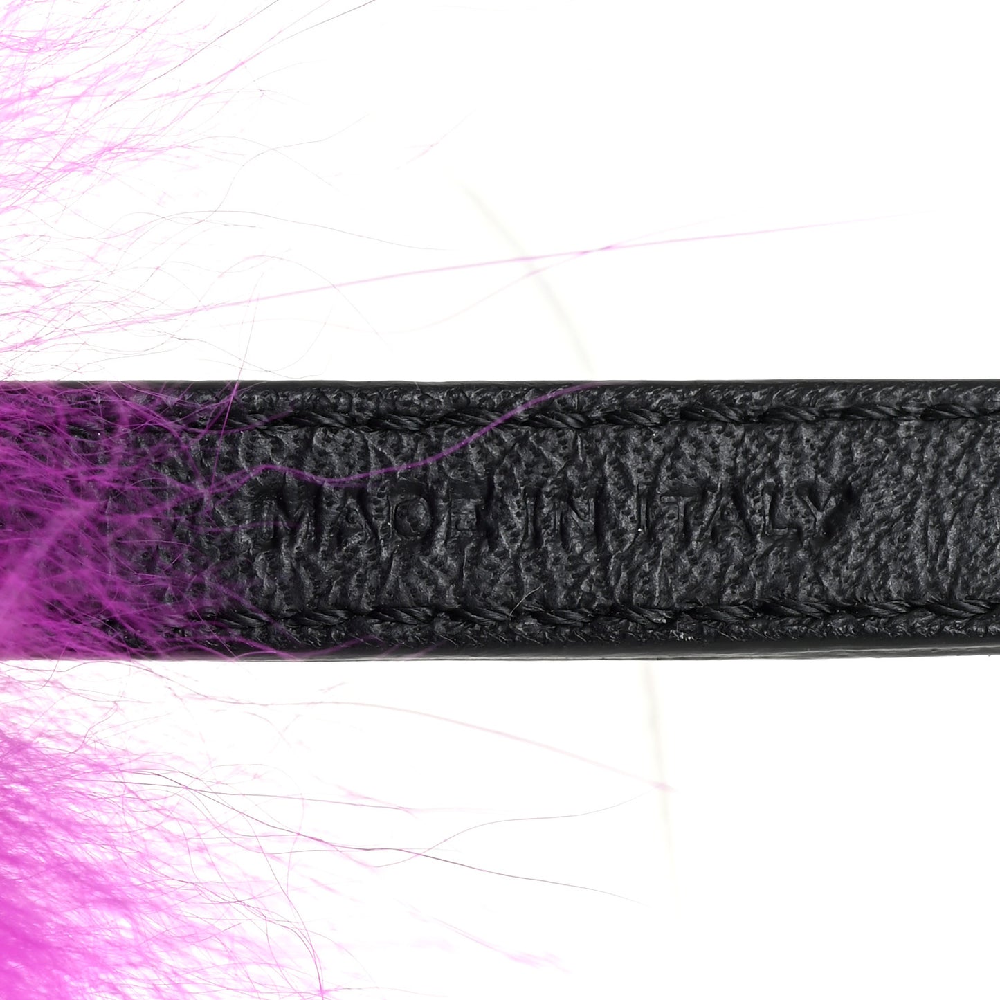 Fox Mink Goat Fur Oret Monster Bag Bug Charm Orchid Black