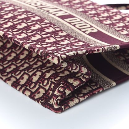 Christian Dior Oblique Medium Book Tote Burgundy Multicolor 9 of 10