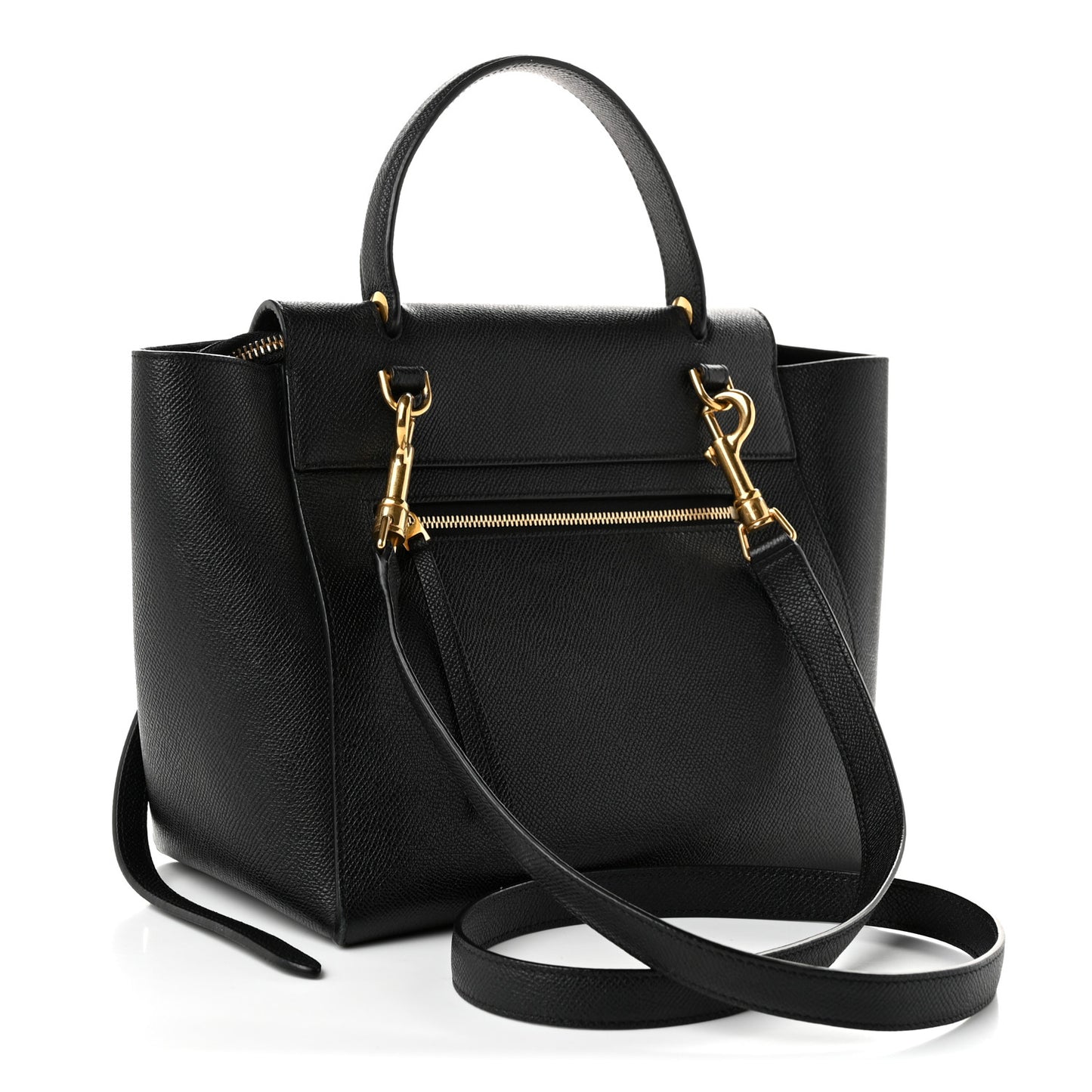 Grained Calfskin Micro Belt Bag Black