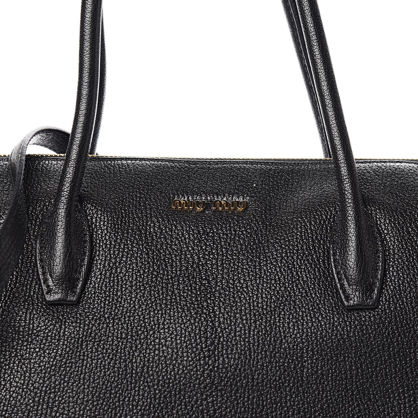 Goatskin Madras Zip Tote Black