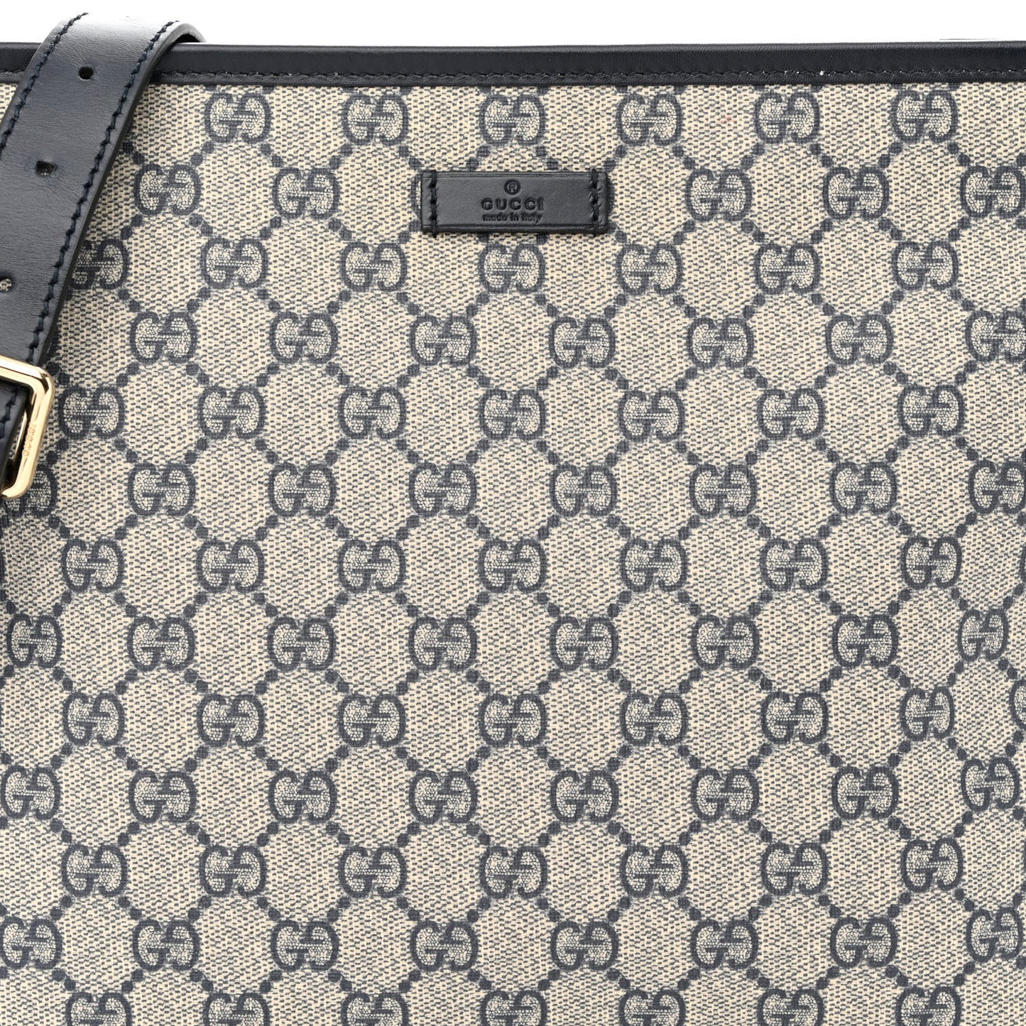 GG Plus Monogram Medium Flat Messenger Bag Navy