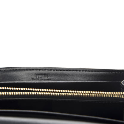 Fendi Vitello Cruise F is Fendi Bi-Color FF 1974 Embossed Continental Envelope Wallet Maya Black 6 of 7