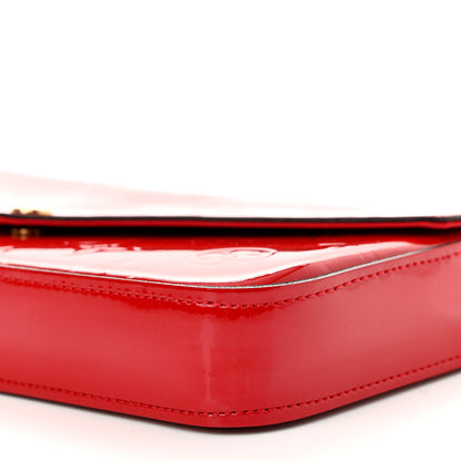 Louis Vuitton Vernis Felicie Pochette Chain Wallet Cherry 10 of 10