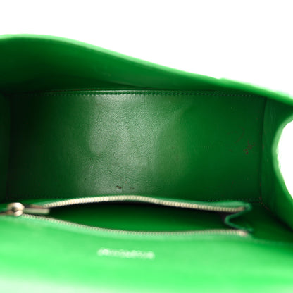 Balenciaga Shiny Calfskin Crocodile Embossed Small Hourglass Top Handle Bag Leaf Green 5 of 20