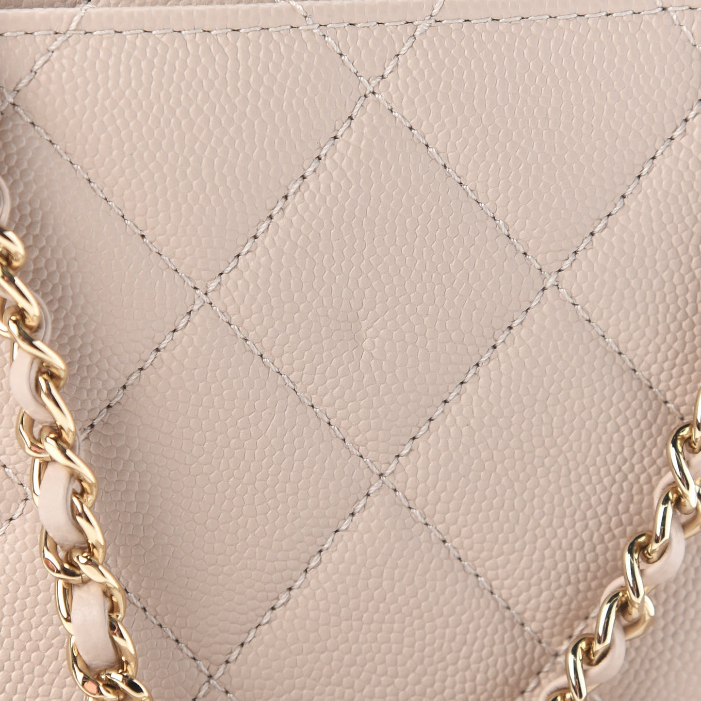 Caviar Quilted Small Business Affinity Flap Beige