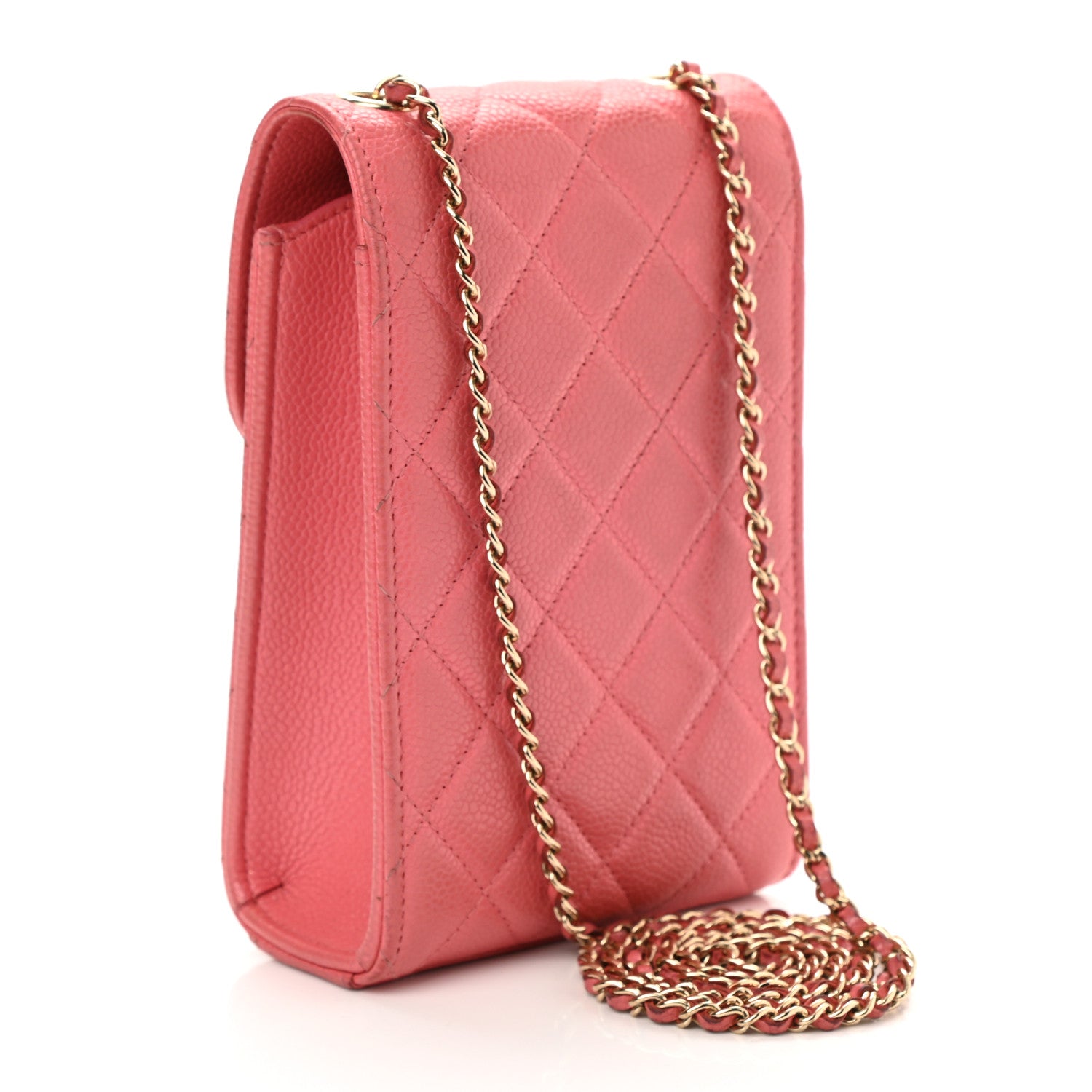 Chanel Caviar Quilted Golden Class Phone Holder Pink 2 of 12