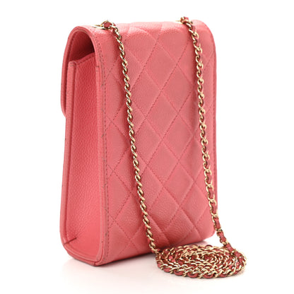 Chanel Caviar Quilted Golden Class Phone Holder Pink 2 of 12