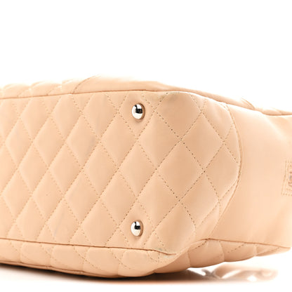 Chanel Calfskin Quilted Cambon Quilted Large Bowler Beige 10 of 10