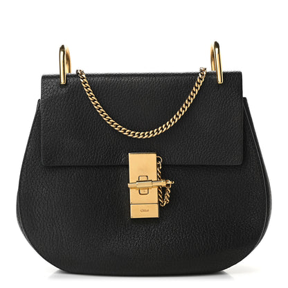 Chloe Grained Lambskin Drew Shoulder Bag Black 1 of 7