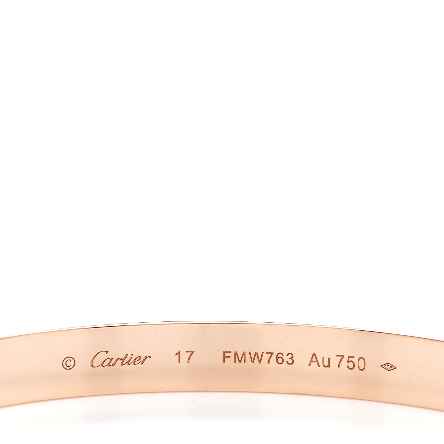 18K Pink Gold LOVE Bracelet 17