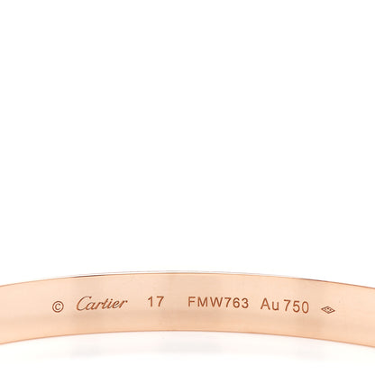 Cartier 18K Pink Gold LOVE Bracelet 17 5 of 7