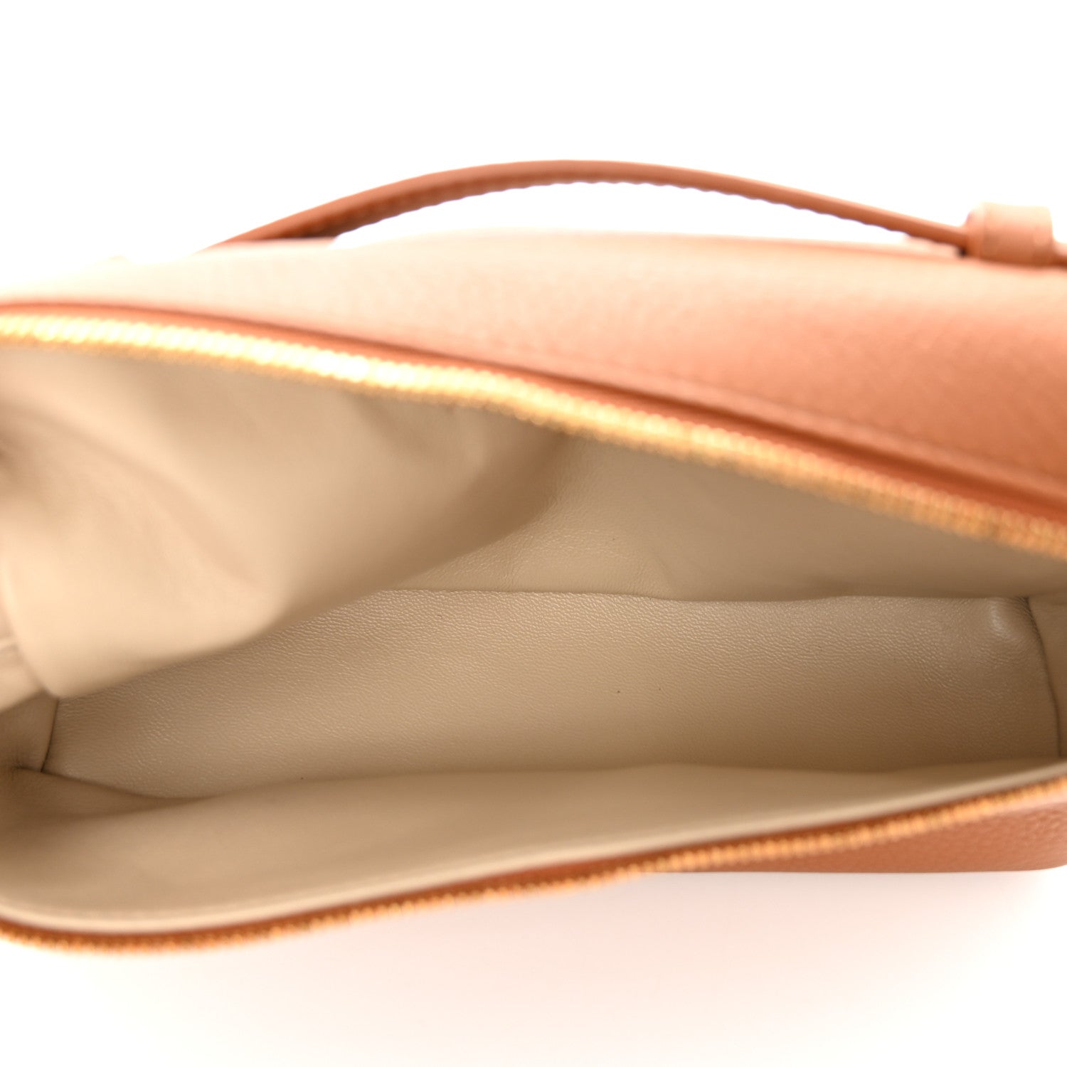 Loro Piana Grained Calfskin L19 Extra Pocket Pouch Warm Tan 5 of 11