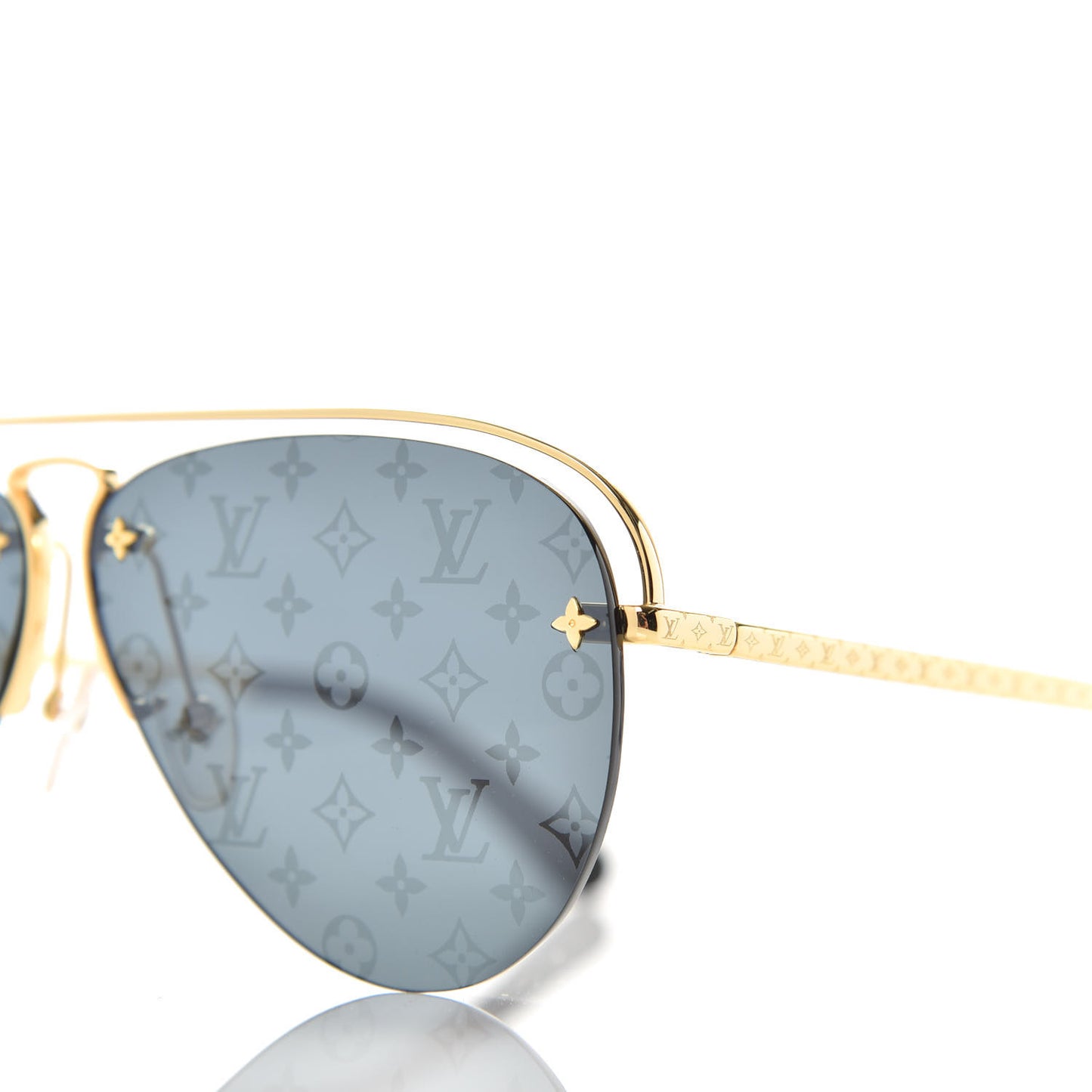 Metal Monogram Grease Sunglasses Z1172W Gold